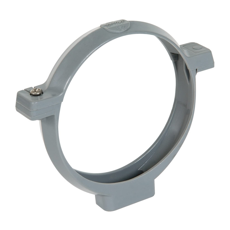 Collier à charnière PVC gris simple - Tube Ø 63 mm - Nicoll