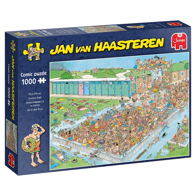 JUMBO Spiele-Jan Van Haasteren-AB in den Pool-1000 Teile Jeu de Puzzle, 20039, Multicolore
