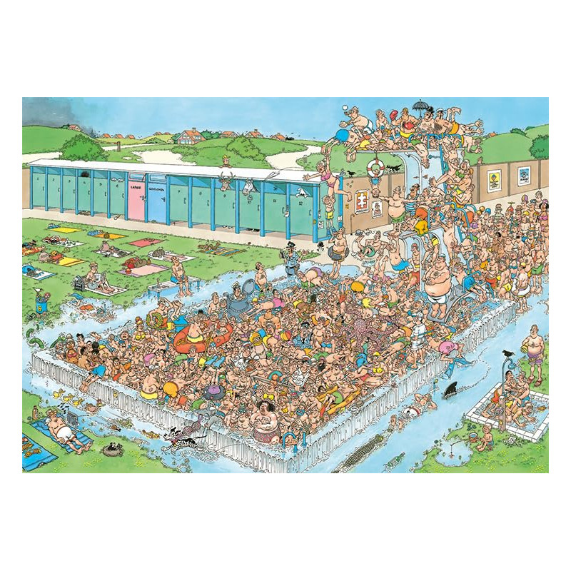 JUMBO Spiele-Jan Van Haasteren-AB in den Pool-1000 Teile Jeu de Puzzle, 20039, Multicolore