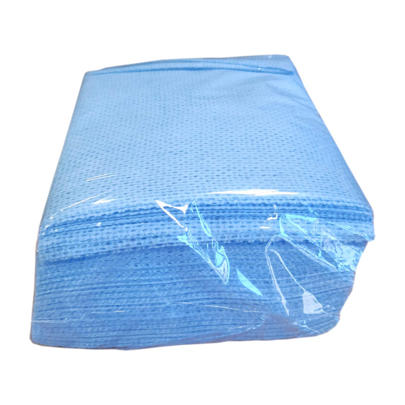 LAVETTES POUR LA TRAITE ET SALLE DE TRAITE - 40 X 35 CM - ANTIBACTÉRIENNE - RÉSISTANTE - USAGE LONG - PAQUET DE 25 (Bleu)