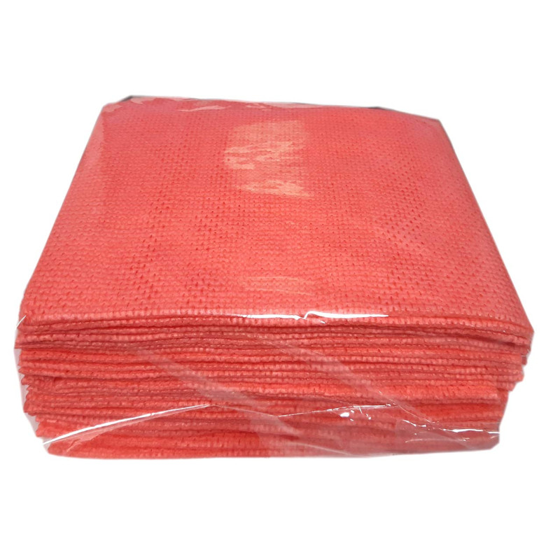 LAVETTES POUR LA TRAITE ET SALLE DE TRAITE - 40 X 35 CM - ANTIBACTÉRIENNE - RÉSISTANTE - USAGE LONG - PAQUET DE 25 (Rouge)