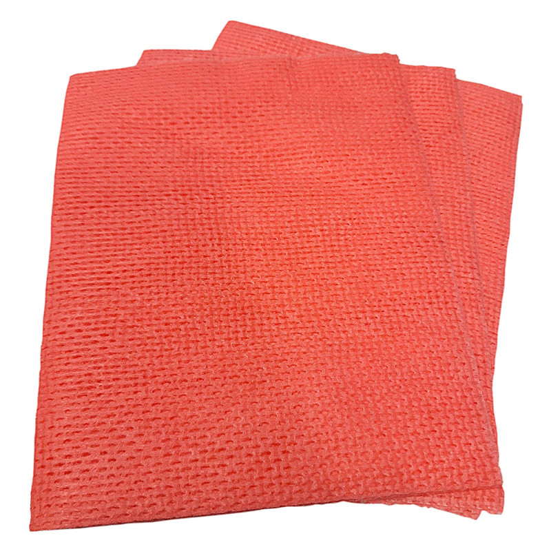 LAVETTES POUR LA TRAITE ET SALLE DE TRAITE - 40 X 35 CM - ANTIBACTÉRIENNE - RÉSISTANTE - USAGE LONG - PAQUET DE 25 (Rouge)