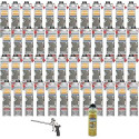 DSTOCK60 – Pack de 48 mousses expansives polyuréthanes projetables 700 ml + 1 pistolet + 1 nettoyant mousse - compatible multi-s