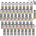 DSTOCK60 – Pack de 36 mousses expansives polyuréthanes projetables 700 ml + 1 pistolet + 1 nettoyant mousse - compatible multi-s