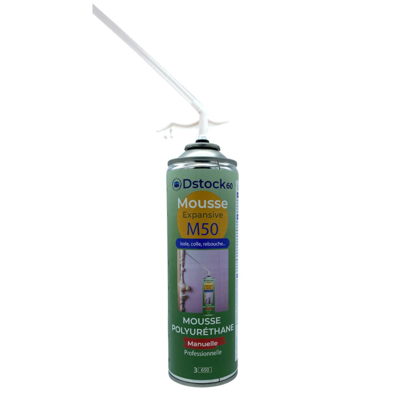 DSTOCK60 - Lot de 4 - Mousses expansives manuelles 300ml - mousse polyuréthane professionnelle - Isole, colle, rebouche - extéri