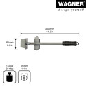 WAGNER Chariot de déménagement MM 3120 I 36 x 6,5 x 3,5 cm charge 150 kg I élévateur de meubles I élévateur I pour soulever et d