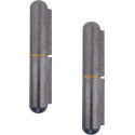 Gedotec Charnière de Porte à Souder | Hauteur: 120 mm | 2 Pièces - Paumelles pour portes & machines | Paumelles à souder en méta