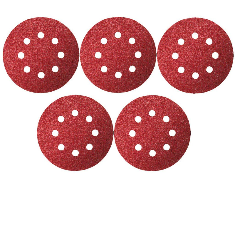 Bosch Accessories Disque Abrasif C430 pour Ponceuses Orbitales, 180 Grain, 125mm, Lot de 5, Noir