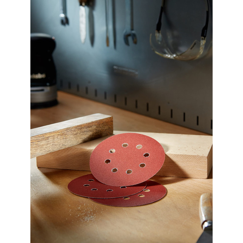 Bosch Accessories Disque Abrasif C430 pour Ponceuses Orbitales, 180 Grain, 125mm, Lot de 5, Noir