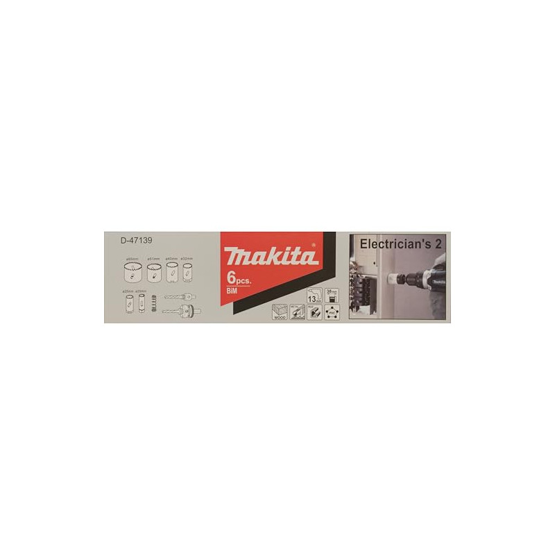 Coffret de scies trépans (6 pcs) - MAKITA D-47139