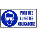 Panneau Port des lunettes obligatoire - Rigide 960x480mm - 4000381