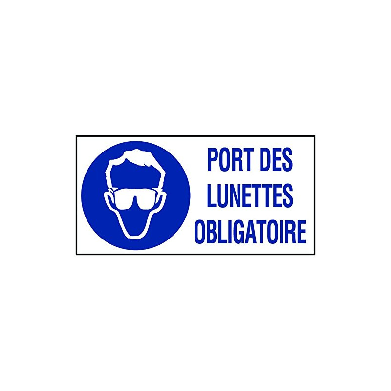 Panneau Port des lunettes obligatoire - Rigide 960x480mm - 4000381