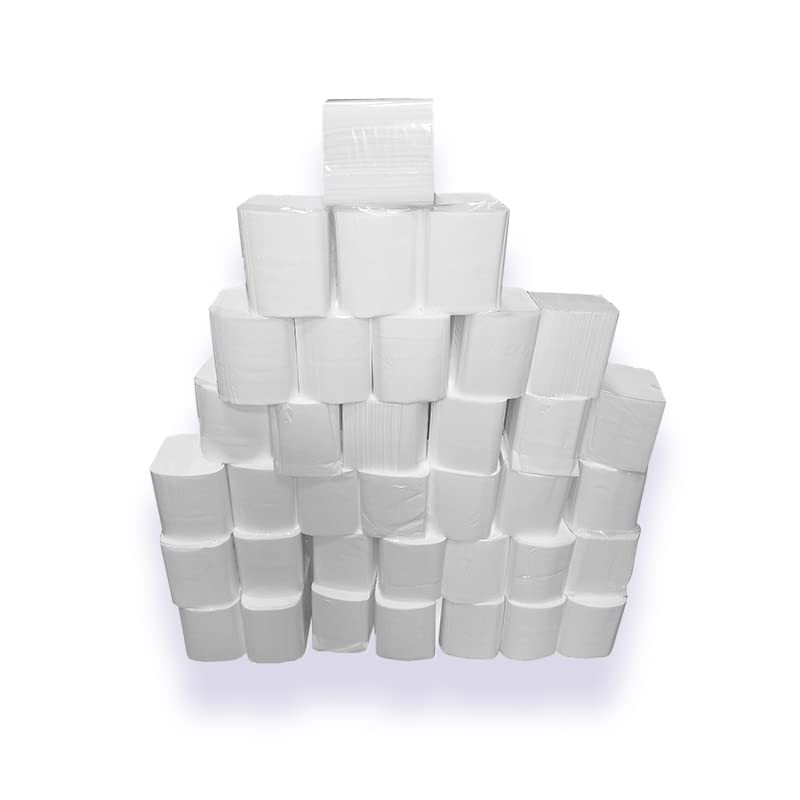 OUATINELLE - Papier toilette en feuilles lisses pliées I382L - 2 plis - 17 x 11 cm - Carton de 9000 (36 x 250) - Fabriqué en Fra