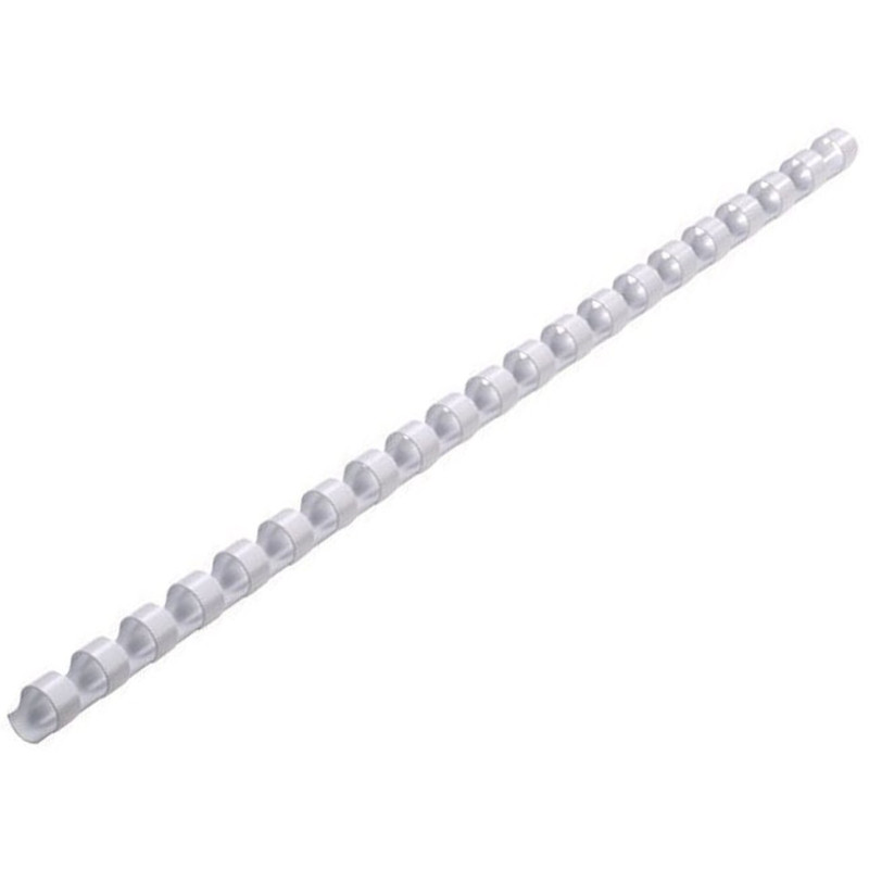 Genie 12379 10 reliures en plastique, 25 pièces, format a4 compatibles avec toutes les relieuses blanc