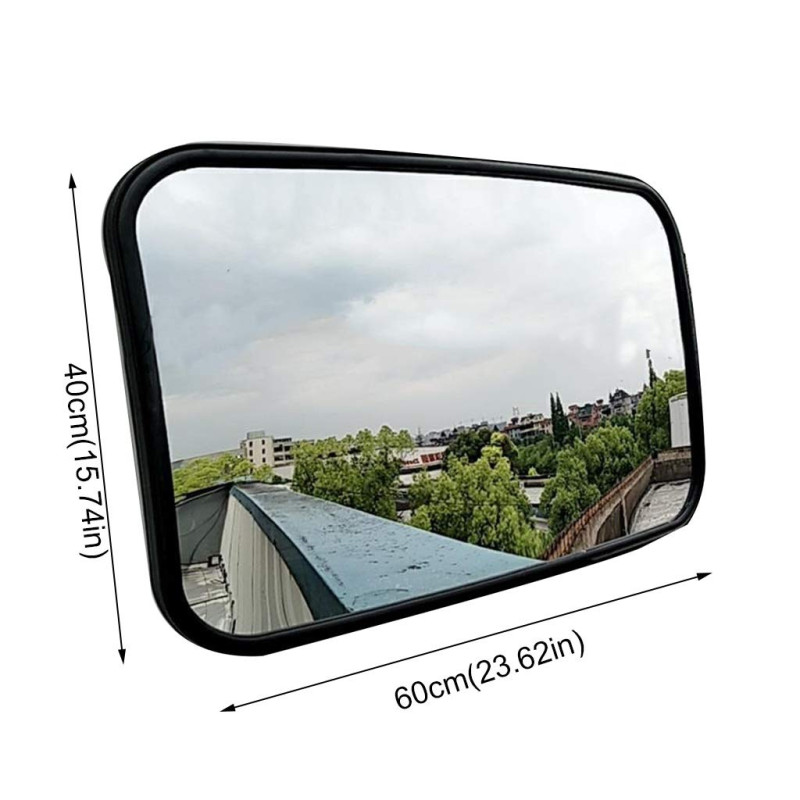 zyy Miroir De Circulation Miroirs De Sécurité 40cm 60cm pour La Route Sécurité Et Sécurité des Magasins avec Ajustable Support D