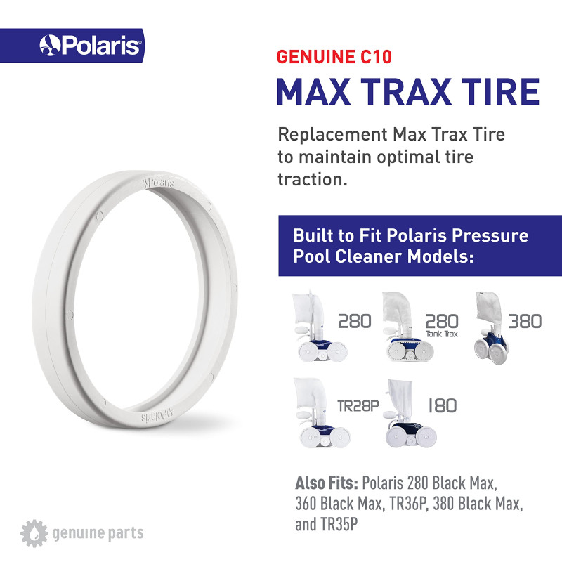 Polaris Pièces Authentiques Vac-Sweep C10 Pneu de Rechange Compatible avec Les modèles 280, 360, 380, TR28P, TR35P, TR36P, 180