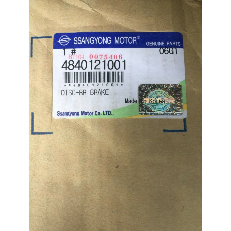 Compatible avec disque de frein arrière courbé Ssangyong, Rodius 4840121001