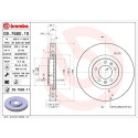 Brembo 09.7680.11 - Disque du Frein Avant avec revêtement anti-corrosion UV - 1 Disque