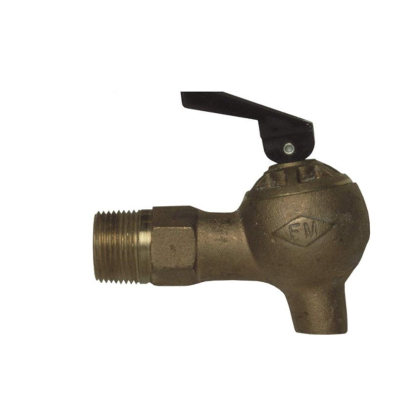 Justrite Mini robinet de sécurité en laiton à fermeture automatique avec filetage interne 1/2 - 20 UNF