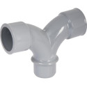 NICOLL COV50100 Coude Double mâle Femelle 87°30 parallèle-Ø 32mm-OF8