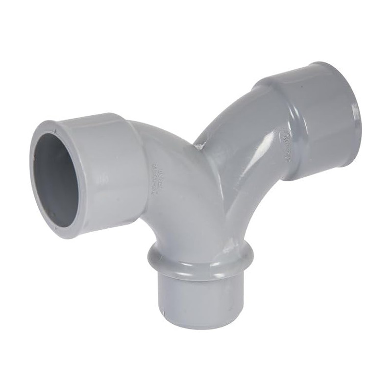 NICOLL COV50100 Coude Double mâle Femelle 87°30 parallèle-Ø 32mm-OF8