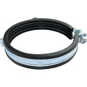 AERZETIX - C49876 - Lot de 5 Collier isophonique -support fixation avec joint - pour tuyau Ø 4'' - DIN EN 10111 - en acier zingu