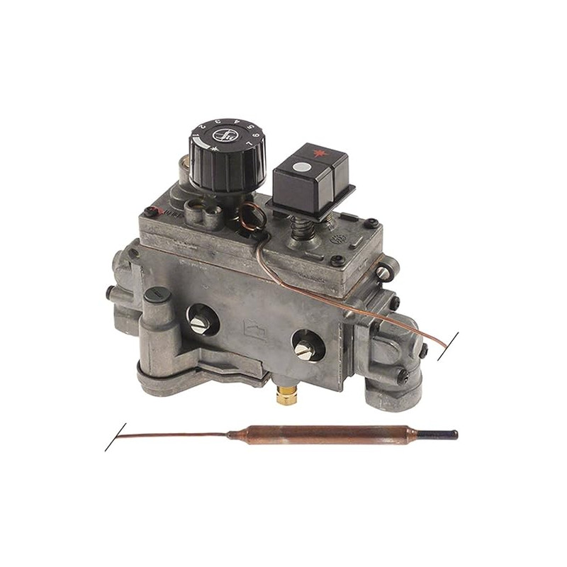 Sit Thermostat de gaz MINISIT 710 Température max. 90 °C compatible avec Angelo po pour Cuisinière à gaz 30–90 °C gaz entrée 1/2