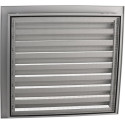 Grille d'aération Renson – lamelles de grille 30 x 30 cm | pour mur de fixation | avec moustiquaire | Aluminium Argent Anodisé