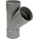 culotte simple pvc - femelle / femelle - 45 degrés - diamètre 125 mm - nicoll bx144