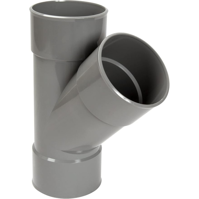 culotte simple pvc - femelle / femelle - 45 degrés - diamètre 125 mm - nicoll bx144
