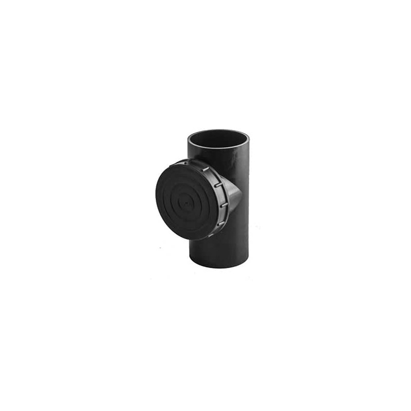Te Tuyau de nettoyage Wavin 75/75 HT-PE 88,5° avec bouchon