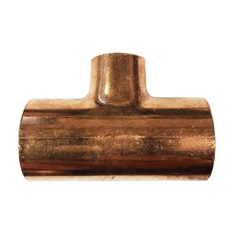 Té cuivre 28 mm x 28 mm x 15 mm