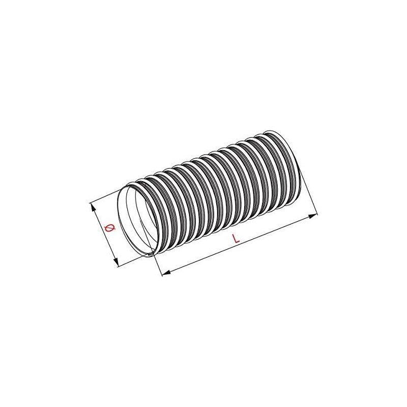 Tuyau flexible en alliage d'aluminium de 85 mm - Tuyau de sortie d'air résistant à la chaleur…