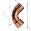 Sanitop-Wingenroth numéro de coude cuivre 5002 A, 90 °, 15 mm, lot de 10, 11392 2