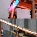 Lot de 4 pièces en cuivre type "TE" de 15 mm H-H-H, à souder avec tube rigide en cuivre, plomberie, chauffage, gaz, ACS, énergie