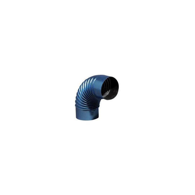 COUDE TUYAU DE FUMÉE PLISSÉE ALUMINIE 90° DN139 - FABRICATION FRANÇAISE