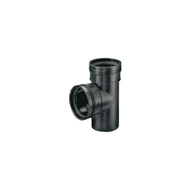 Raccord Wavin Wafix PP 75 x 75 x 75 mm MFF pièce T 88,5° noir