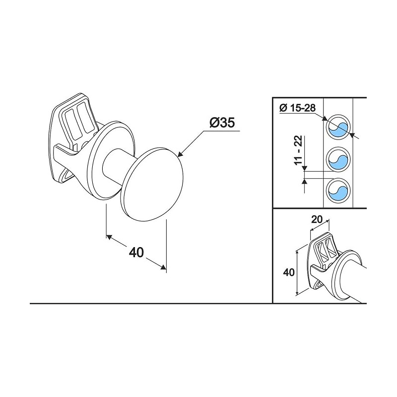Robe Hook O Shape - Chrome (Single) by Smr…