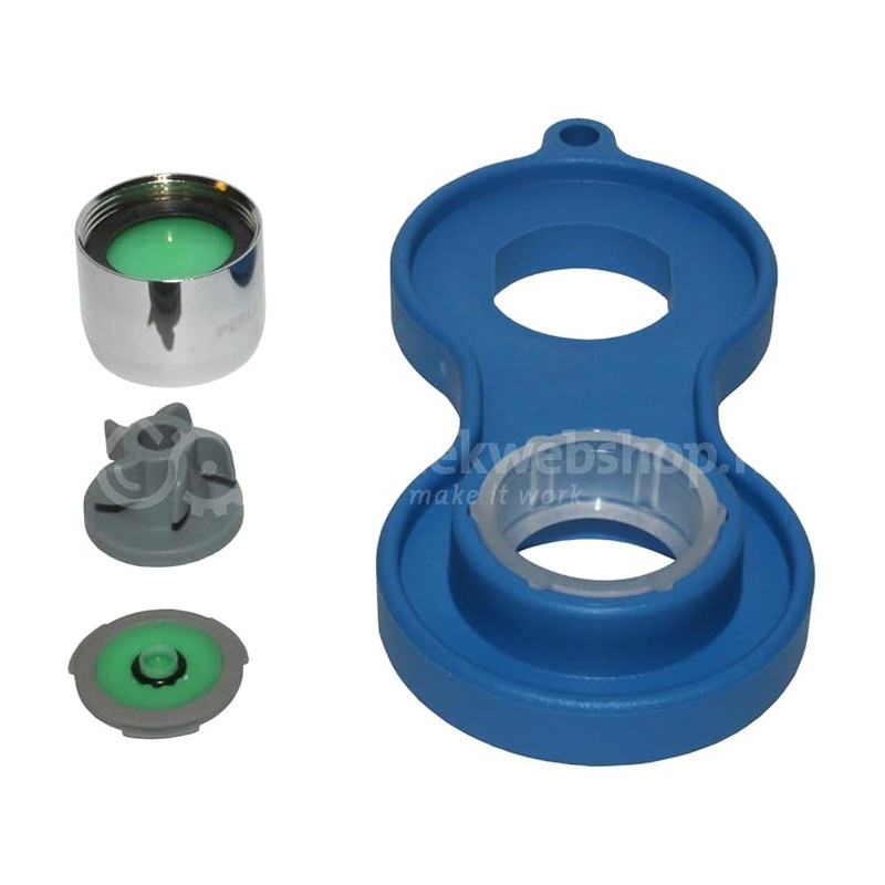 De Beer formeurs de jet de mousse/Set économie d'eau 2 Perlator M24x1-7,5 L +clé+2xInsert 7L -Connexion : Filetage interne métri