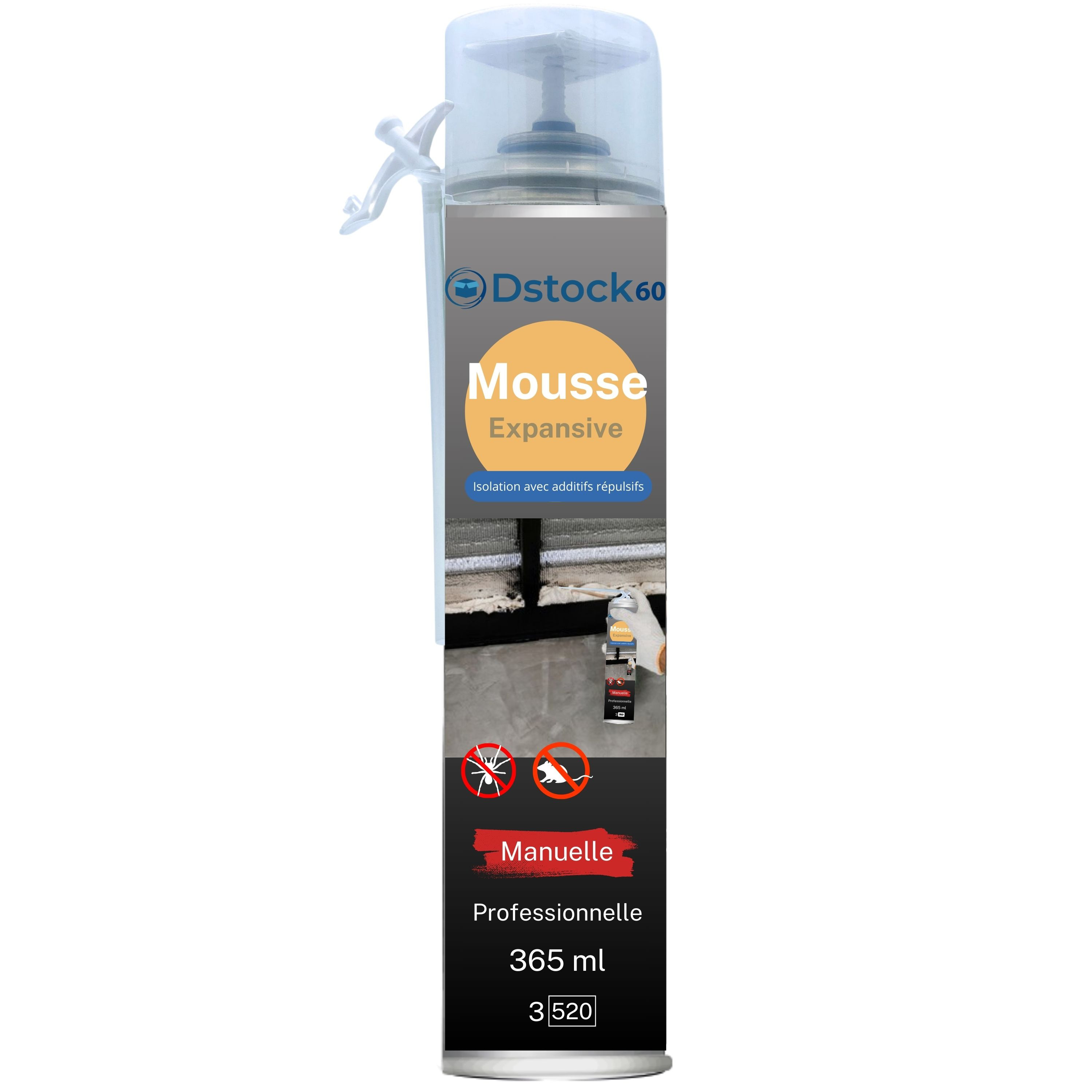 Mousse Expansive Anti-rongeurs Raxit 500 Ml - Barrière Durable Contre Souris Et Rats